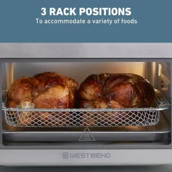 West Bend XL Air Fryer Oven with 24 Presets​, 26 Quart, in Stainless Steel