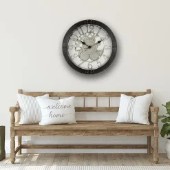 Westclox 16" Bronze Gears Analog Wall Clock