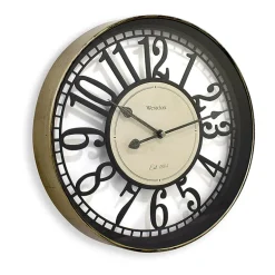 Westclox 12" Bronze Open Arabic Numeral Wall Clock
