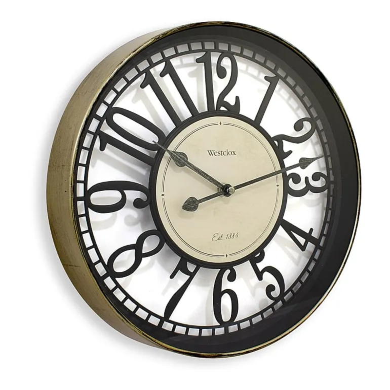 Westclox 12" Bronze Open Arabic Numeral Wall Clock