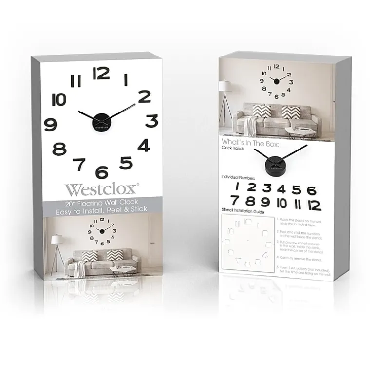 Westclox 20" Floating Numbers Wall Clock