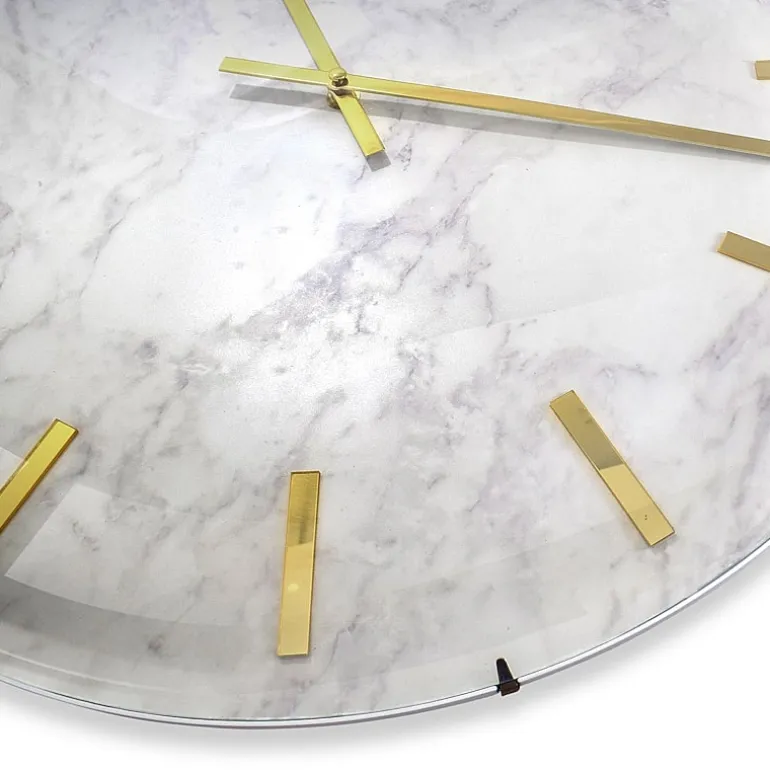 Westclox Large White Marble Dial Wall Clock