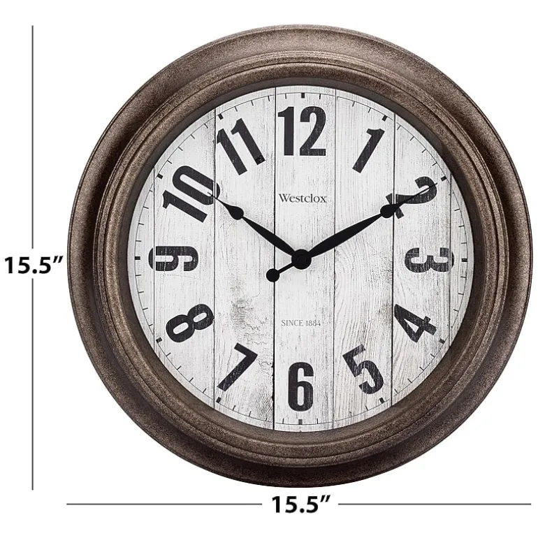Westclox 15.5" Round Plastic Analog Wall Clock