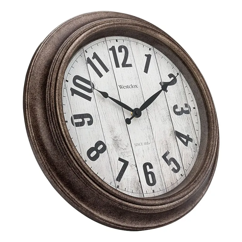 Westclox 15.5" Round Plastic Analog Wall Clock