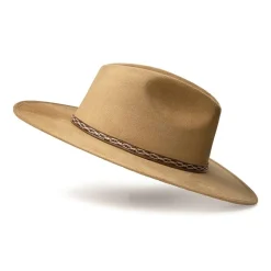 Western Express Pinch Front Flat Brim Fashion Mens Cowboy Hat