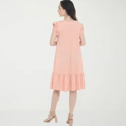 White Mark Maternity Womens Maternity Crew Neck Short Sleeve Shift Dress