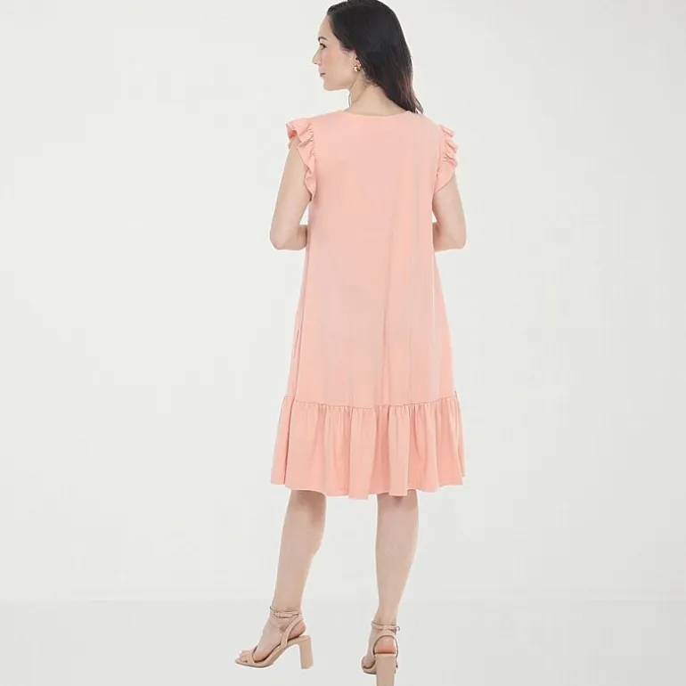 White Mark Maternity Womens Maternity Crew Neck Short Sleeve Shift Dress