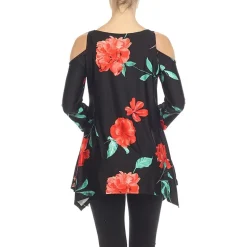 White Mark Maternity Womens Scoop Neck 3/4 Sleeve Tunic Top