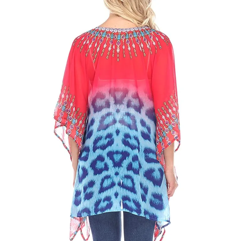 White Mark Plus Maternity Womens V Neck 3/4 Sleeve Tunic Top