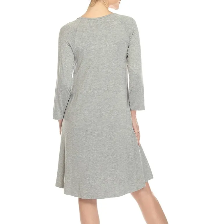 White Mark Womens Maternity 3/4 Sleeve Swing Dresses