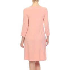 White Mark Womens Maternity 3/4 Sleeve Swing Dresses