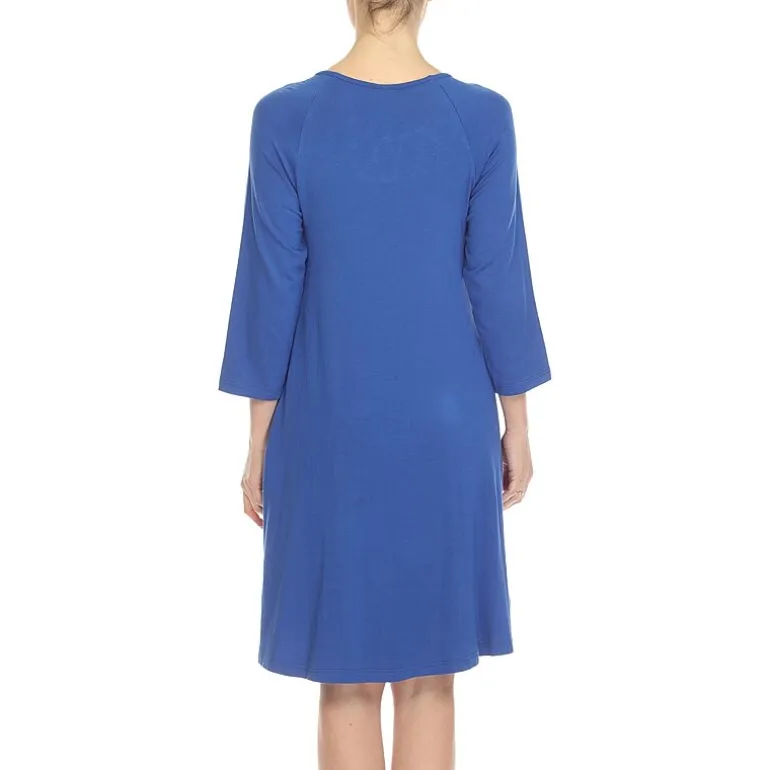 White Mark Womens Maternity 3/4 Sleeve Swing Dresses