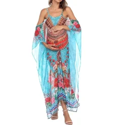 White Mark Womens Maternity Scoop Neck Sleeveless Maxi Dress