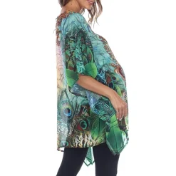 White Mark Womens Maternity 3/4 Sleeve Shirt Dress
