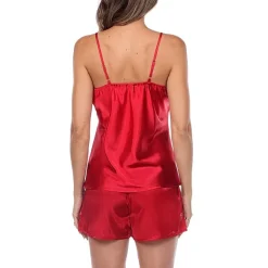 White Mark Womens Square Neck Sleeveless 2-pc. Pajama Set