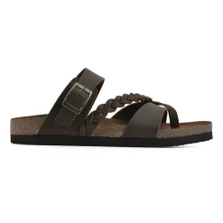 White Mountain Hazy Womens Criss Cross Strap Footbed Sandals