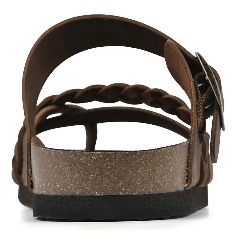 White Mountain Hazy Womens Criss Cross Strap Footbed Sandals
