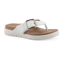 White Mountain Nalla Womens Adjustable Strap Footbed Sandals