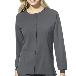 Wink® W123 Crew Neck Warm Up Womens Plus Moisture Wicking Wrinkle Resistant Quick Dry Scrub Jackets