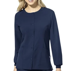 Wink® W123 Crew Neck Warm Up Womens Plus Moisture Wicking Wrinkle Resistant Quick Dry Scrub Jackets