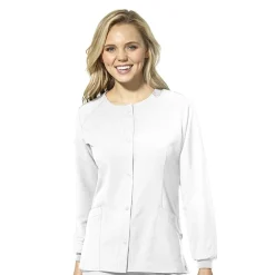 Wink® W123 Crew Neck Warm Up Womens Plus Moisture Wicking Wrinkle Resistant Quick Dry Scrub Jackets