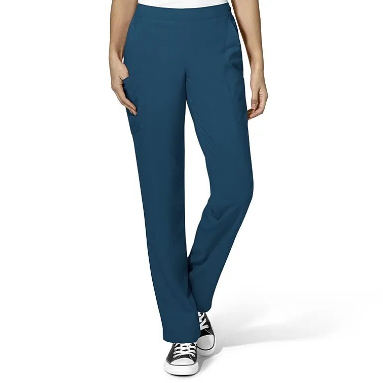 Wink® W123 Flat Front Cargo Womens Petite Moisture Wicking Wrinkle Resistant Quick Dry Scrub Pant