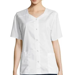 Wink® Wonderwork Snap Front Womens Tag Free Scrub Jackets