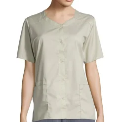 Wink® Wonderwork Snap Front Womens Tag Free Scrub Jackets