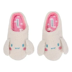 Womens Cinnamoroll Faux Fur Trim Slip-On Slippers
