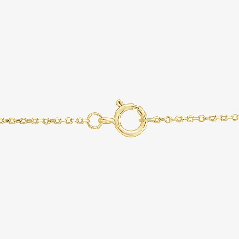 Womens 1 CT. Lab Grown White Diamond 10K Gold 18 Inch Princess Pendant Necklace