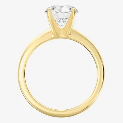 Womens 2 CT. Natural White Diamond 14K Gold Round Solitaire Engagement Ring