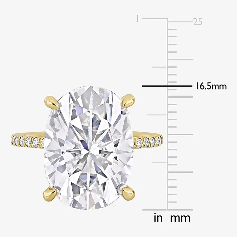 Womens 8 Ct.T.W. Lab Created White Moissanite 10K Gold Solitaire Engagement Ring
