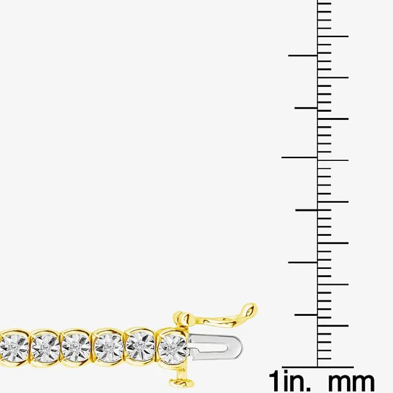 Womens 1/4 CT. T.W. Lab Grown White Diamond Sterling Silver 7.25 Inch Tennis Bracelet