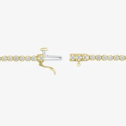 Womens 1 CT. T.W. Lab Grown White Diamond 10K Gold 7.25 Inch Tennis Bracelet