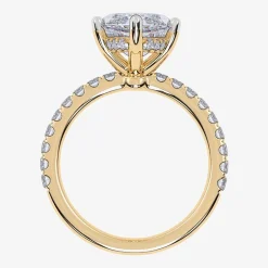 Womens 5 1/2 CT. T.W. Lab Grown White Diamond 14K Gold Marquise Side Stone Engagement Ring