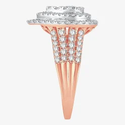 Womens 1 CT.T.W. Natural Diamond Pear Halo Engagement Ring