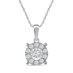 Womens 1 CT. T.W. Natural White Diamond Sterling Silver 2-pc. Jewelry Set