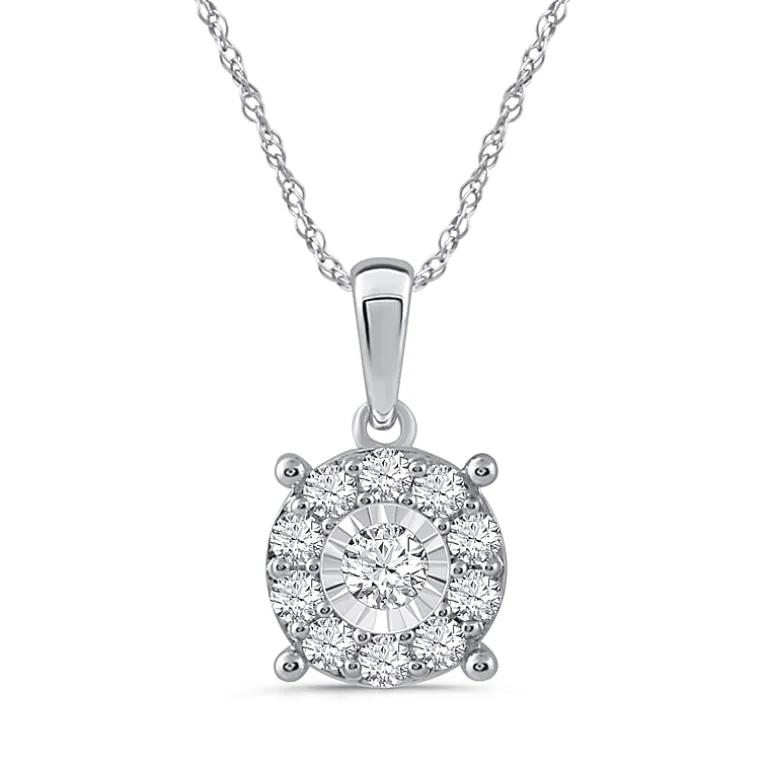 Womens 1 CT. T.W. Natural White Diamond Sterling Silver 2-pc. Jewelry Set