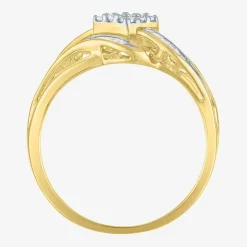 Womens 1/3 CT. T.W. Natural White Diamond 10K Gold Cocktail Ring