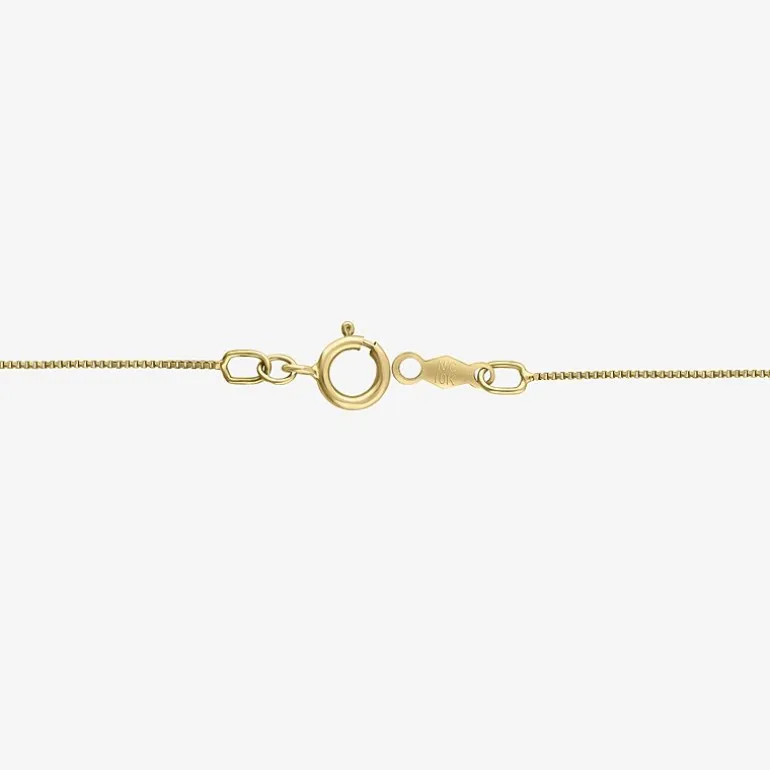 Womens 1/4 CT. T.W. Natural White Diamond 14K Gold Cross 18 Inch Pendant Necklace