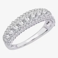 Womens 1 CT. T.W. Natural White Diamond 10K Gold Anniversary Wedding Band