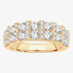 Womens 2 CT. T.W. Natural White Diamond 10K Gold Anniversary Wedding Band