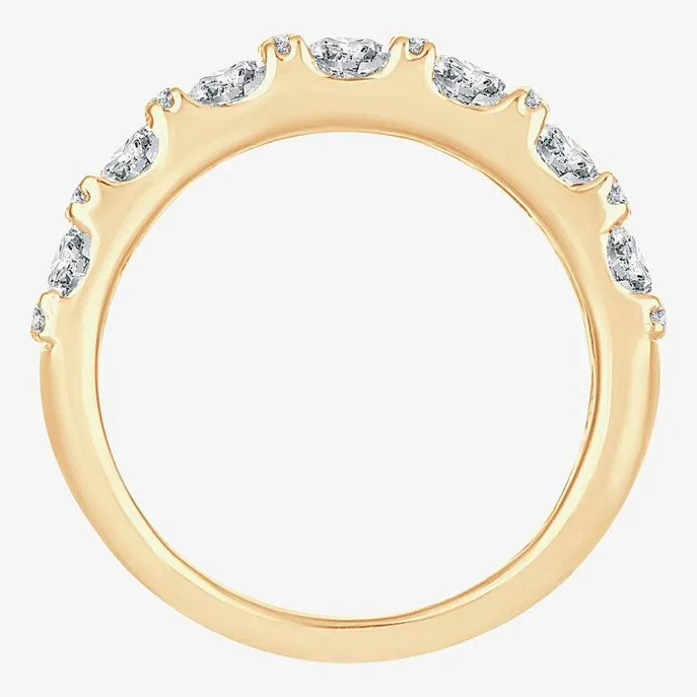 Womens 2 CT. T.W. Natural White Diamond 10K Gold Anniversary Wedding Band