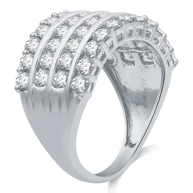 Womens 2 CT. T.W. Natural White Diamond 10K Gold Anniversary Band