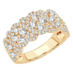Womens 1 3/4 CT. T.W. Natural White Diamond 10K Gold Anniversary Band