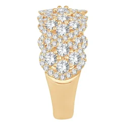 Womens 1 3/4 CT. T.W. Natural White Diamond 10K Gold Anniversary Band