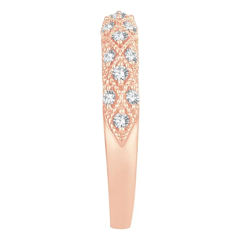 Womens 1/4 CT. T.W. Natural White Diamond 10K Gold Anniversary Wedding Band