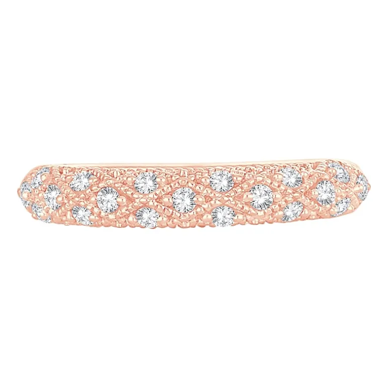 Womens 1/4 CT. T.W. Natural White Diamond 10K Gold Anniversary Wedding Band