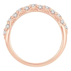 Womens 1/4 CT. T.W. Natural White Diamond 10K Gold Anniversary Wedding Band