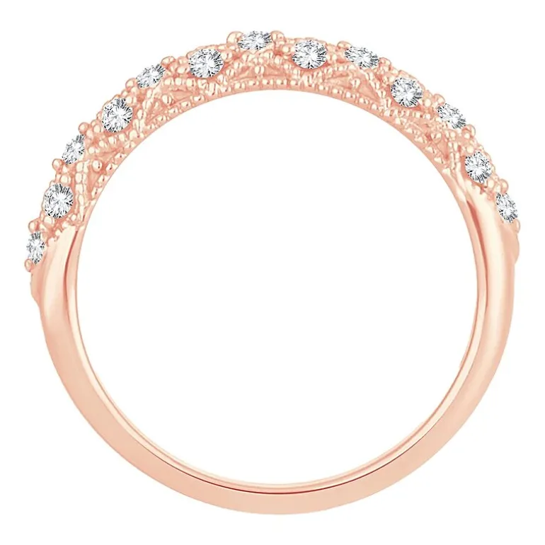 Womens 1/4 CT. T.W. Natural White Diamond 10K Gold Anniversary Wedding Band